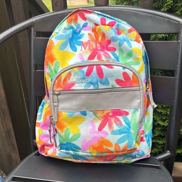 L.L. Bean Kids' Colorful Floral Backpack - Picture 2 of 13